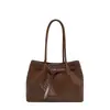 Bolso Tote con Textura Tejida para Mujer, Gran Capacidad, para Viajes Diarios, Bolso de Hombro Único, Simple, Retro, Elegante, Bolso de Mano Grande Casual para Mujer