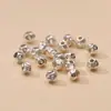 Al por mayor Plata de Ley 925 Plata Tailandesa Accesorios DIY Plata Blanca 5mm Superficie Cóncava y Convexa Cuentas de Golpear Cuentas de Plata Cuentas Sueltas