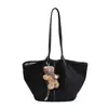 Bolsa tote grande plissada retrô de outono e inverno para mulheres, nova bolsa tote versátil para o dia a dia 2026, bolsa de ombro em camurça fosca, bolsa de axila