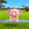 Adornos de Micro Paisajismo Caricatura Elefante Lindo Artesanía de Resina Decoración de Escritorio de Jardinería Adornos Pequeños para Coche