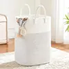 Cesta de Almacenamiento Cuadrada Tejida de Cuerda de Algodón Transfronteriza, Cesta de Almacenamiento Multifuncional, Cesta para Ropa Sucia de Bebé en el Baño, Almacenamiento de Juguetes y Mantas