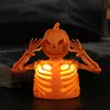 Adornos Brillantes de Calabaza y Calavera de Halloween de Venta Caliente Transfronteriza, Lámpara Decorativa de Atmósfera para Escritorio de Casa Embrujada y Sala de Escape