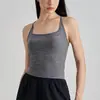 Top de Yoga con Almohadillas en el Pecho y Tirantes Finos, Shorts de Botín de Durazno con Cordón, Shorts de Fitness para Mujer