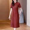 Blx9522 Vestido Cheongsam Melhorado para Bordado Pesado Estilo Novo Verão 2023 Elegante Charme Retrô Vestido de Comprimento Médio