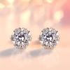 Pendientes de copo de nieve de plata esterlina S925 para mujer, moda europea y americana, estilo simple y frío, elegantes pendientes de circonita, joyería de comercio exterior transfronterizo.