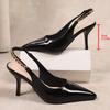 Zapatos de Salón Baotou para Mujer 2025 Nuevos Punta Francesa Sandalias de Pedrería Elegantes Tacones Altos Zapatos Romanos Zapatos de Moda
