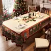 Toalha de Mesa Oval de Natal Impermeável e à Prova de Óleo Sem Lavagem Luxo Acessível High-End 2024 Nova Tema de Natal Toalha de Mesa Decorativa