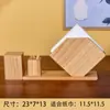 Caja de pañuelos de bambú y madera, caja cuadrada para servilletas comercial, caja de pañuelos creativa para hoteles, restaurantes y cafeterías, personalizable con logotipo