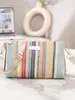 Bolsa Feminina Versátil de Palha Colorida Tecida de Uma Peça Drop-Shipping Bolsas de Mão de Menina Tecida de Ombro Único Bolsa Transversal Bolsa Quadrada Pequena