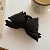 Pinza para el pelo de lazo tridimensional de algodón de diseño único, estilo princesa, pinza de tiburón grande para mujer