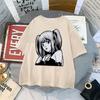 2023 Nueva llegada europea y americana camiseta de manga corta con nota de caricatura para mujer top de verano moda ins