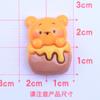 Tarro de miel caniche pan comida juego diy crema cuerda para el pelo pasador agujero zapatos material joyería accesorios de resina