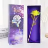 Simulación de siete colores lámina de oro de 24k caja de regalo de rosa tallo único regalo Qixi Día de San Valentín creativo cumpleaños fabricante transfronterizo