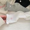 Calcetines de Mujer Primavera y Verano Calcetines con Encaje de Boca de Burbuja Calcetines de Rizo de Algodón Puro Calcetines Blancos Bordados con Amor Estilo Dulce Estilo Coreano para Mujer