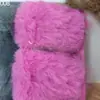 Em estoque Tecido de pelo de coelho listrado 10mm, veludo de coelho pelo de coelho pelúcia listrada tecido para brinquedo roupa boneca