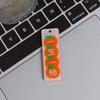Llavero de tarjeta de texto acrílica de doble cara original etiqueta para llaves paquete de materiales para accesorios de joyería diy colgante para joyería colgante