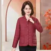 Chaqueta acolchada de algodón para otoño e invierno para mediana edad y ancianos, cuello alto, estilo corto, ligera, cálida, con forro interior, abrigo de algodón transfronterizo para madres