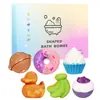 Set de Bombas de Baño con Sales de Baño, Bolas de Baño de Burbujas, Sales de Baño con Flores Secas, Bolas de Baño y Ducha, Bombas de Burbujas, Caja de Set de Bolas de Baño