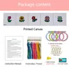 Kit de Punto de Cruz para Llavero Floral Transfronterizo, Paquete de Materiales para Bordado DIY, Colgante de Bordado Hecho a Mano Casual