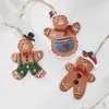Pingente de homem de gengibre de resina novo transfronteiriço decoração de árvore de Natal ornamento pendente pingente simulado de homem de biscoito