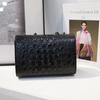 Bolsa Verão 2025 Novo Padrão Crocodilo Bolsa de Ombro Bolsa Transversal Bolsa Feminina Estilo Dark