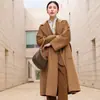 Abrigo Clásico Puro Cachemir Max para Mujer, Bata Labbro, Abrigo de Doble Cara de Cachemir, Mara Larga con Cordones