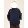 Chaqueta deportiva de corte relajado con diseño de franja lateral, ajuste holgado, cómoda para el uso diario, para ir al trabajo y salidas casuales