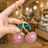 Chaveiro criativo de liga de cereja estilo europeu e americano, Pingente de bolsa estilo Ins, Ornamento de cereja versátil da moda transfronteiriça