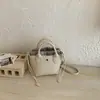 Bolso de Mano Nuevo Estilo Coreano Transfronterizo para Mujer, Bolso de Hombro Retro de Nicho, Bolso Cubo Cruzado de Hombro Único Simple y Versátil
