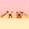 Capibara Silicona Billetera para Monedas Llavero Colgante Dibujos Animados Mini Bolsita de Almacenamiento Colgante para Mochila Bolsa para Auriculares Venta al por Mayor