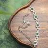 Jadeíta Birmana Natural Grado A Vintage Verde Brillante Versátil Pulsera de Gama Alta Estilos Diversos 9033