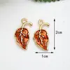 Fabricante de Accesorios de Joyería Estilo Hoja, Venta al por Mayor de Joyería DIY Hecha a Mano de Aleación, Accesorios de Joyería DIY con Goteo de Aceite Transfronterizo