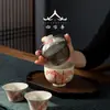 Juego de té de viaje Taza Express portátil para exteriores una tetera dos tazas juego de té de cerámica traje personal especial viaje de negocios