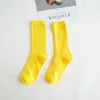 Calcetines para Mujer Transfronterizos, Calcetines de Color Sólido, Calcetines de Media Pantorrilla para Mujer, Calcetines Holgados Zhuji, Calcetines de Color Algodón de Azúcar para Mujer, Venta al por Mayor de Fábrica Coloridos