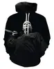 Cos Moonlight Panic Horror Horror Horror Vestido Suéter Impresión 3D Moda Europea y Americana Halloween Sudadera con Capucha