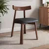 Sillas de comedor de madera maciza nórdicas, adecuadas para hoteles y hogares, diseño moderno y minimalista, con respaldo, sillas negras en forma de remo, ideales para restaurantes y bares