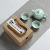Juego de Té de Cerámica Dehua Ge Kiln Caja de Regalo Pequeña Juego de Té Kung Fu Cerámico Venta al por Mayor Personalizado Regalo para Evento de Inauguración Juego Pequeño