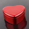Caixa de Armazenamento Quadrada em Formato de Coração Pronta para Uso em Lote Caixa de Doces para Casamento Caixa de Lata Popular Caixa de Lata Caixa de Embalagem Vermelha para Casamento