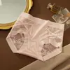 Ins Atractivo que Conmueve el Corazón~ Bragas de Encaje Satinado para Mujer con Textura Cómoda Similar a la Seda y Entrepierna de Algodón Puro, Estilo Delgado de Verano