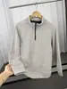 Nova coleção outono e inverno: moletons masculinos confortáveis e quentes, moletons com zíper parcial, suéteres masculinos de outono e inverno com forro de fleece e espessados, roupas masculinas de outono no atacado