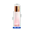 Botella de Set Cosmético Redondo Recto con Gradiente Personalizado, Botella de Crema de Fondo Grueso, Botella con Bomba Dosificadora de Loción de Esencia de 30ml 120ml