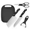 Cuchillo de cocina cuchillo para rebanar cuchillo de chef tijeras de cocina pelador traje de combinación multicolor cuchillo de cocina en stock al por mayor