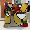 Funda de Almohada Impresionista Artística Cojín Lumbar con Estampado Abstracto de Picasso, Cojín Decorativo para Sofá Estilo Europeo