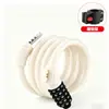 Cerradura de Cable Combinada Portátil JOHORSE para Bicicletas de Montaña, Bicicletas de Carretera, Vehículos Eléctricos y Cascos - Cerradura de Cable de Acero Engrosado