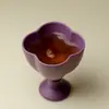 Ino Kuisong Fragrância Roxa Begônia de Pé Alto Taça Mestra Cerâmica Requintada Taça de Deusa Taça Única Xícara de Chá Conjunto de Chá Kung Fu