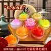 Vela de Loto Colorida para Uso Doméstico con Diseño de Tallo Alto para Ofrenda a Buda, Siete Frutas, Vela con Forma de 3 Horas y 6 Horas