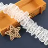 Encaje Plisado con Calados, Encaje Plisado de Punto de Trama, Nuevos Accesorios de Encaje para Cuello y Puño en Stock