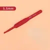 Venta al por mayor del fabricante Juego de ganchillos de mango suave rojo Herramientas de tejer hechas a mano para bricolaje para principiantes Suéter de ganchillo Gancho de ganchillo antideslizante