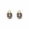 Pendientes redondos de metal con incrustaciones de diamantes de alta calidad para mujer, ligeros, lujosos, con diseño de nicho, versátiles y sencillos de moda.