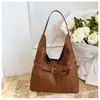 Bolsa de Ombro Único Estilo Coreano para Mulheres 2025 Inverno Nova Bolsa Tote de Grande Capacidade Textura Retrô Personalizada Bolsa Feminina de Alto Nível